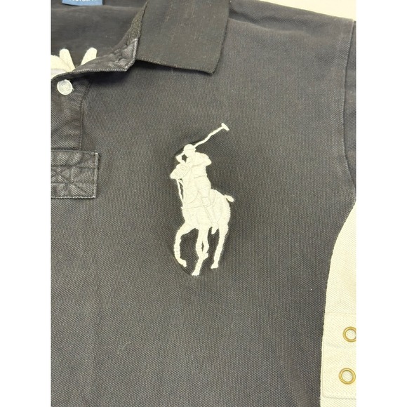 Vintage Polo Ralph Lauren Germany Black Yellow Embroidered Polo Shirt Size Large - Picture 3 of 11
